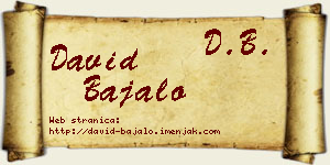 David Bajalo vizit kartica
